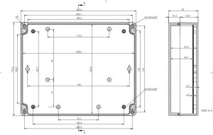AK-SE-259 215x175x55 ABS IP65 Contalı Kutu
