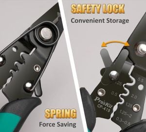 Proskit CP-419 Çok Fonksiyonlu Kesme Sıyırma ve Sıkma Pensesi