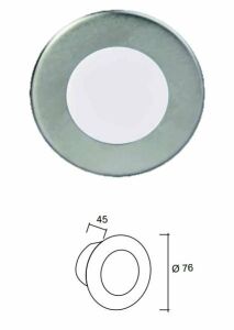 BRD 25447M 12 SMD LEDLİ İNOX  MAVİ YUVARLAK  YELKEN SERİSİ