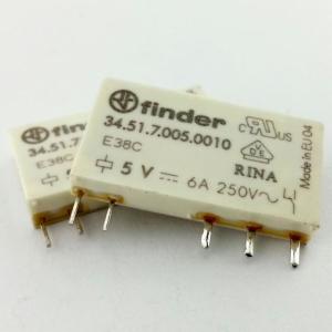 Finder 34.51.7.005.0010 5v 6a Dc Tek Kontak Elektromekanik İnce Röle