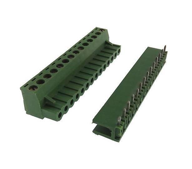 0/14 CHN 5,08mm 90°  DİŞİ+ERKEK TAKIM YEŞİL YANLARI AÇIK