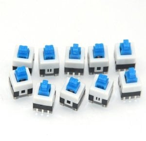 ANAHTAR PUSH 6x6mm 6 pin PCB Tip Beyaz+Siyah