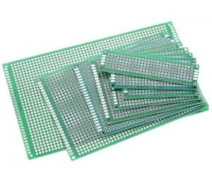 Delikli Plaket Bakır Çift Yüzlü 100x150 mm / 10x15 cm 1 adet ( Pertinaks )