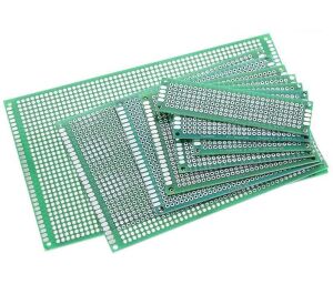 Delikli Plaket Bakır Çift Yüzlü 80x120 mm / 8x12 cm 1 adet ( Pertinaks )