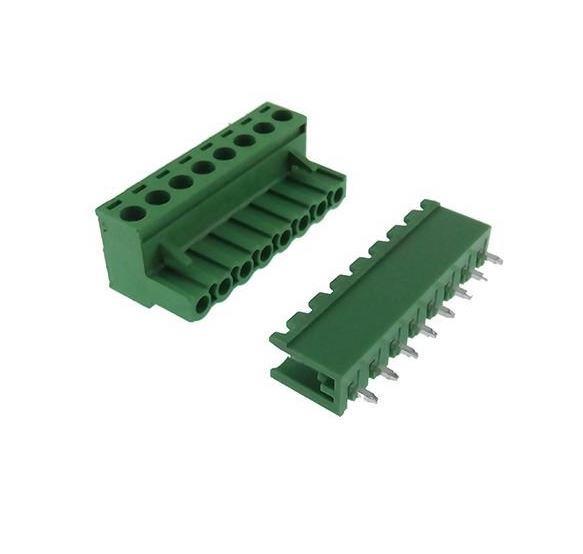 0/8 CHN 5,08mm 180°  DİŞİ+ERKEK TAKIM YEŞİL YANLARI AÇIK