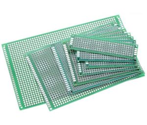 Delikli Plaket Bakır Çift Yüzlü 30x70 mm / 3x7 cm 1 adet ( Pertinaks )
