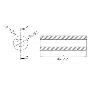YP-609 9mm Plastik Yükseltme Parçası Distans (M2,5 Vidaya Uygun)(1Adet)