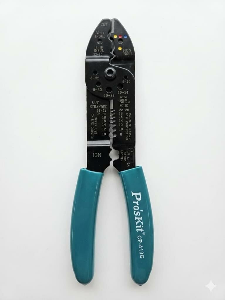 PROSKİT CP-413G KABLO SOYUCU VE SIKICI PENSE SOYMA AWG10-26  SIKIŞTIRMA AWG10-26 )