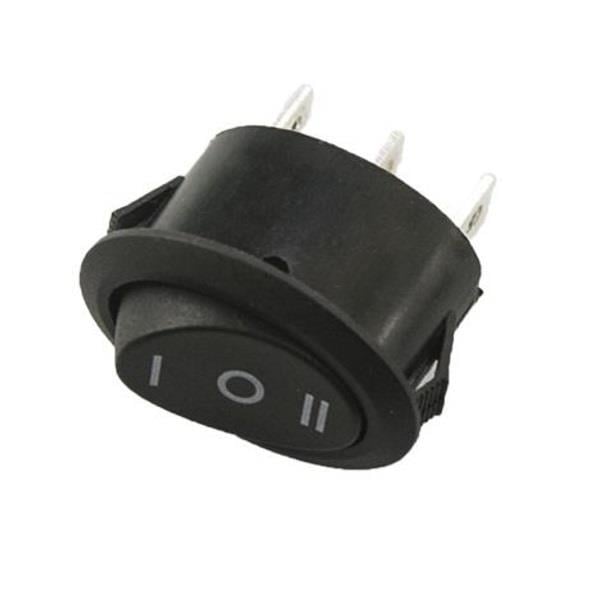 ANAHTAR OVAL KAFA ON ~ OFF ~ ON  SİYAH  IŞIKSIZ  3 PİN