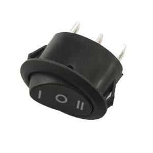 ANAHTAR OVAL KAFA ON ~ OFF ~ ON  SİYAH  IŞIKSIZ  3 PİN