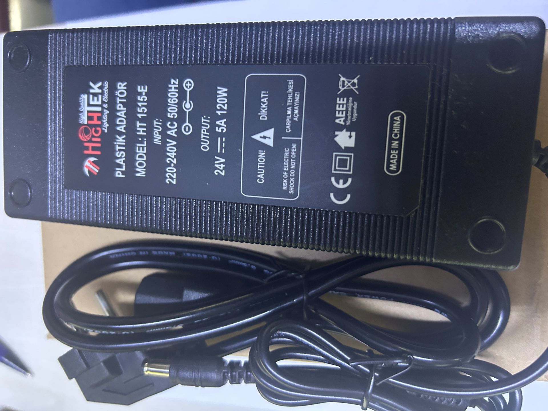 ADAPTÖR 24V 5A SWITCHING LAPTOP TİPİ ADAPTÖR HT 1515-E HIGHTEK M-POWER