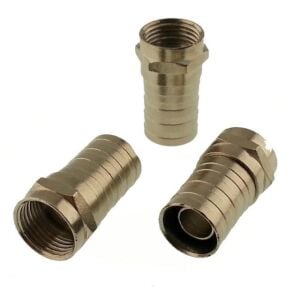 F KONNEKTÖR Erkek ( RG-6 Sıkmalı Crimp Tip )