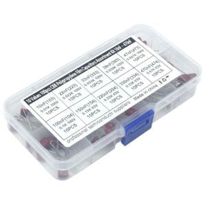 100 Adet 10nF/470nF Damla / Polyester Kondansatör Seti 10 Farklı Değerde Şeffaf Çantada