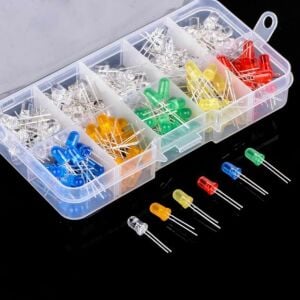 200 Adet 5mm Led Seti Kırmızı Mavi Yeşil Sarı Turuncu 10 Çeşit Renklerinde Plastik Çantada