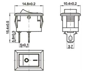 ANAHTAR MİNİ ON ~ OFF BEYAZ IŞIKSIZ 2 Pin  9x13mm  IC-125B
