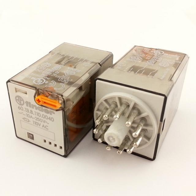 Finder Röle 60.13.8.110.0040 110v 10a Ac 3 Kontak Kilitli Test Butonu ve Hata Göstergeli