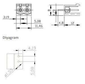 0/2 MR  5,08mm ERKEK 180 KAPALI 2'li YEŞİL SOKET Klemens SKS 5,08-E2/2 11452 MR