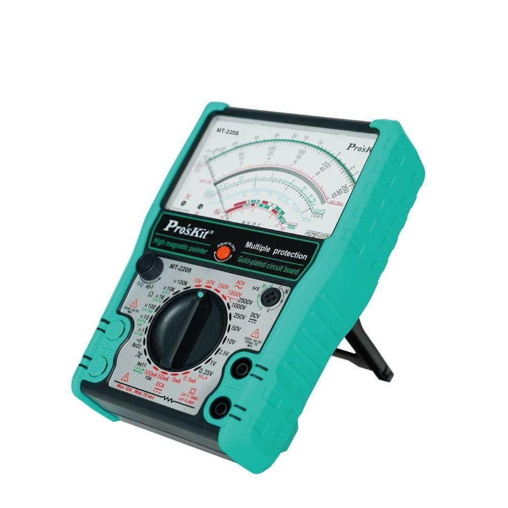 Proskit MT-2208 Korumalı Analog Multimetre AC/DC 1000v 10 Amper Buzzer Test Lead