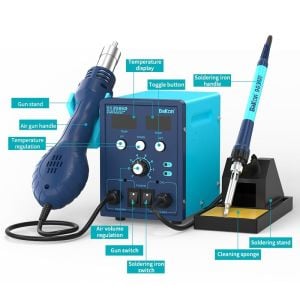 Bakon BK8586D 2 in 1 sıcak hava üfleme ve lehimleme seti