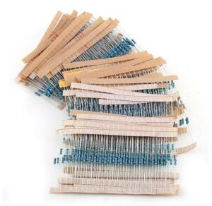 Direnç Seti 1/4W Metal Film %1 20'Şerli 1280 Adet 64 Çeşit Şeffaf Çantada