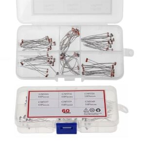 60 Adet LDR 5mm 6 Çeşit Şeffaf Çantada (Işığa Duyarlı Foto Direnç)