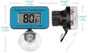 Akvaryum Termometresi AT-1  -50° / +70° LCD Dijital Ekran Su Geçirmez