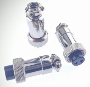 Mini Mike Konnektör 2 Pin Dişi Kablo Tip GX12-2P 12mm