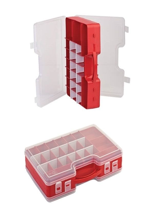 Setbox 844  44 Seyyar Bölmeli Çift Taraflı Kapaklı Organizer Kutu 190 x 290 x 60 mm