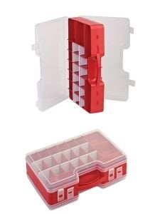 Setbox 844  44 Seyyar Bölmeli Çift Taraflı Kapaklı Organizer Kutu 190 x 290 x 60 mm