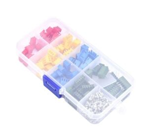 320 Adet Xh2,54 Jst Konnektör Seti 2,54mm 2-4 Pim Takım Renkli 3 Çeşit Şeffaf Çantada