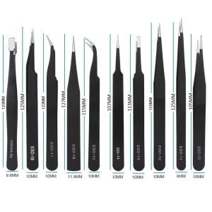 Antistatik Cımbız Seti 10 Parça Kumaş Çantalı