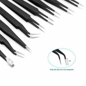 Antistatik Cımbız Seti 10 Parça Kumaş Çantalı