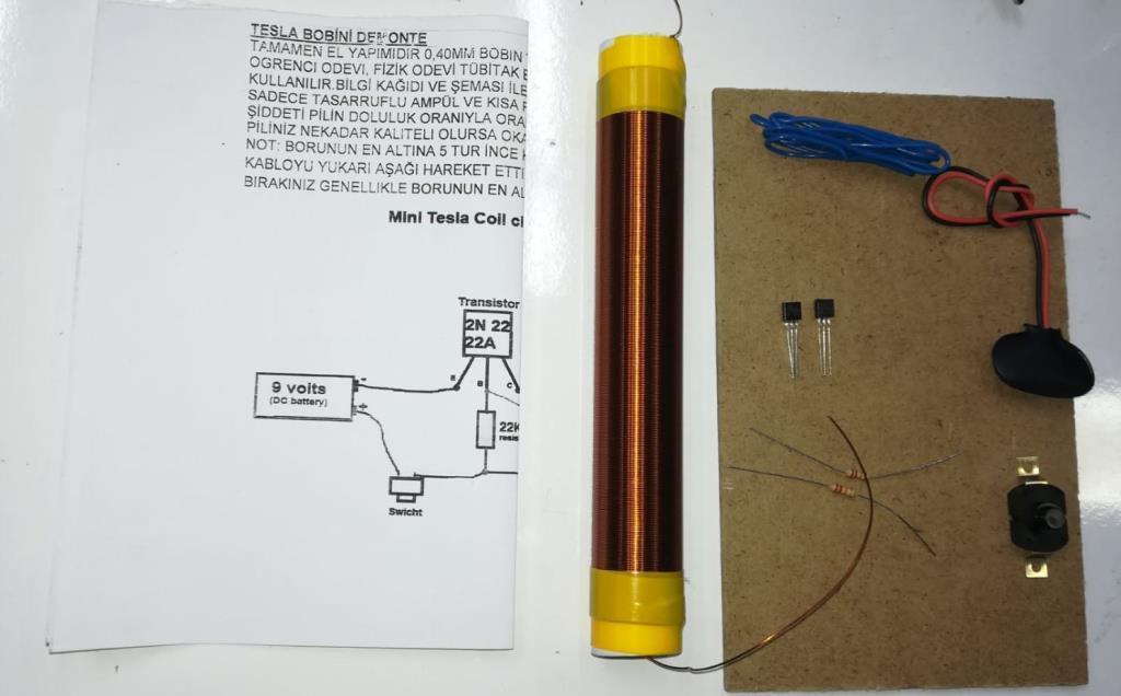 Tesla Bobini Deney Seti Demonte