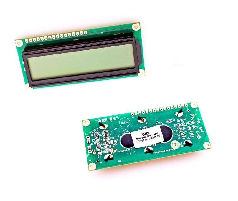 MSH1602B-TFH-JT   2X16 BEYAZ LCD EKRAN sol üstten bağlantılı
