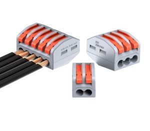 60 Adet Sıkıştırmalı Yaylı Kol Konnnekör 2-3-5 li Pct-212-213-215 Şeffaf Çantada