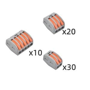 60 Adet Sıkıştırmalı Yaylı Kol Konnnekör 2-3-5 li Pct-212-213-215 Şeffaf Çantada