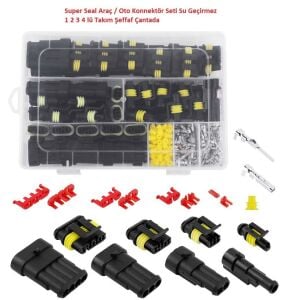 Super Seal Araç / Oto Konnektör Seti Su Geçirmez 1 2 3 4 lü Takım Şeffaf Çantada