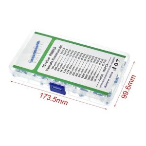 150 Adet 100R/1MR Trimpot Potansiyometre Seti Dik RM065 15 Çeşit Şeffaf Çantada