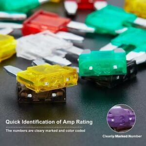 120 Parça 10 Çeşit Araç Sigorta Seti Plastik Çantada 2-35A (Mini Boy Bıçak Tip)