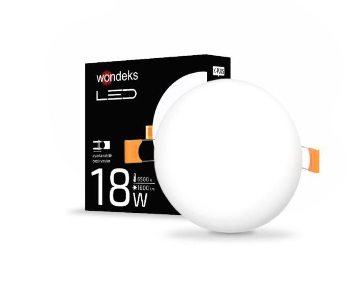 LED Armatür Downlight X-PLUS 18W BEYAZ PANELLIGHT 60-100 MM