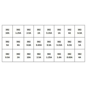 Pcb Tip Sigorta Seti 240 Adet 24 Çeşit 250v Gecikmeli (Slow) Şeffaf Çantada