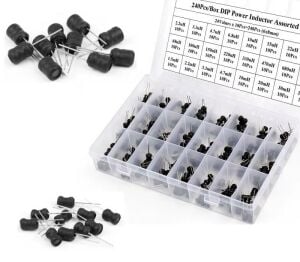 240 Adet Bobin Seti Kondansatör Tip 2,2uH / 100mH 24 Farklı Değerde Şeffaf Çantada