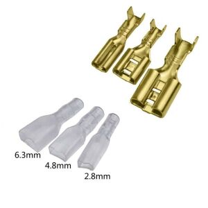 Kablo Terminal Seti 120 Parça Sarı ( 2,8-4,8 ve 6,3mm 20 li Dişi ve Kılıfı  ) Plastik Çantada