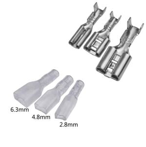 Kablo Terminal Seti 120 Parça Gümüş ( 2,8-4,8 ve 6,3mm 20 li Dişi ve Kılıfı  ) Plastik Çantada