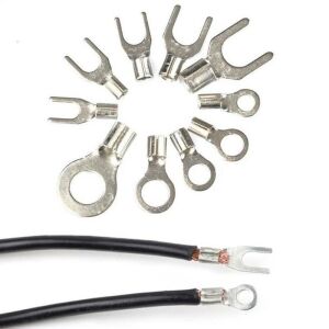 Kablo Pabuç ve Terminal Seti İzolesiz 320 Adet 10 Çeşit (Hakla ve Çatal Tip) Şeffaf Çantada