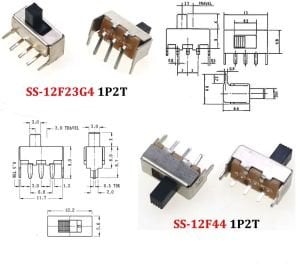70 Adet Sürgülü Anahtar Switch Seti Smd Dip 8 Çeşit Şeffaf Çantada