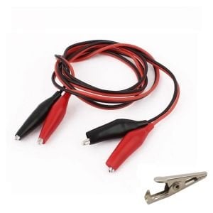 Kablolu Krokodil Kırmızı Siyah 35mm 1 Metre (100cm Toplam)