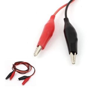 Kablolu Krokodil Kırmızı Siyah 35mm 1 Metre (100cm Toplam)