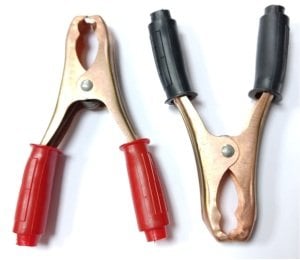 AKÜ  MAŞASI  OTO TİP 150MM KIRMIZI + SİYAH ( TAKIM SATILIR )