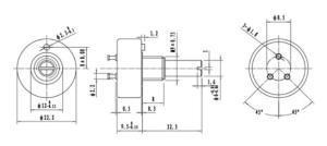 POT ( WDJ22 ) 10K Sonsuz Turlu Pot 1W   P22C-R
